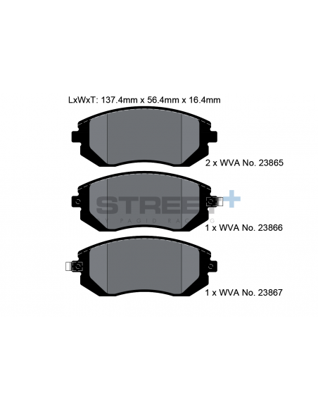Pastillas Pagid Street+ Subaru Forester II delanteras