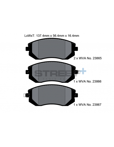 Pastillas Pagid Street+ Subaru Legacy IV delanteras (Pinza Tokico)