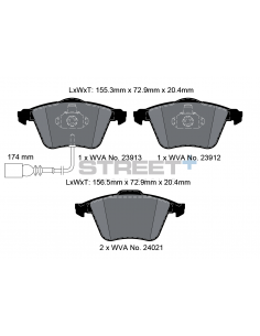 Pastillas Pagid Street+ Audi TT/TTS 8J delanteras
