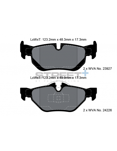 Pastillas Pagid Street+ BMW X1 E84 traseras