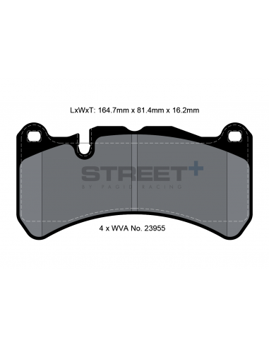 Pastillas Pagid Street+ Subaru Impreza GR/GH WRX STI delanteras (Brembo 6 pistones)