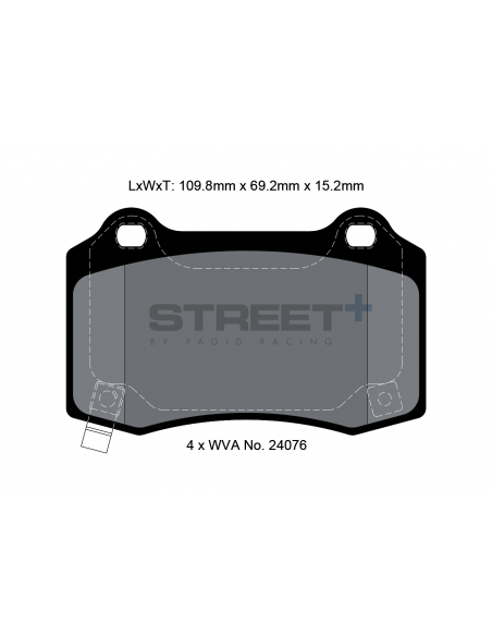 Pastillas Pagid Street+ Citroen C2 R2 Gravel delanteras