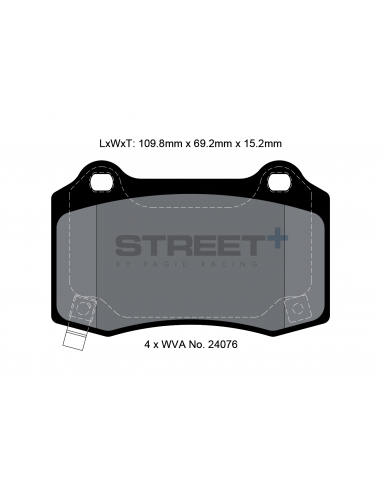 Pastillas Pagid Street+ Maserati Quattroporte V traseras (Pinza Brembo)