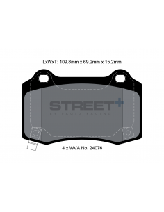 Pastillas Pagid Street+ Renault Clio II 3.0 V6 Sport delanteras/traseras (Pinza Brembo)