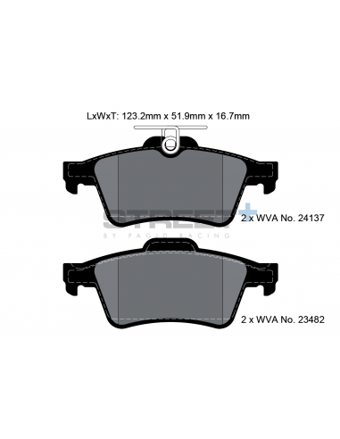 Pastillas Pagid Street+ Volvo S40 II traseras