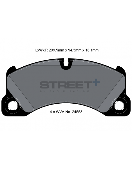Pastillas Pagid Street+ Porsche Panamera 970 delanteras (Tipo 3)
