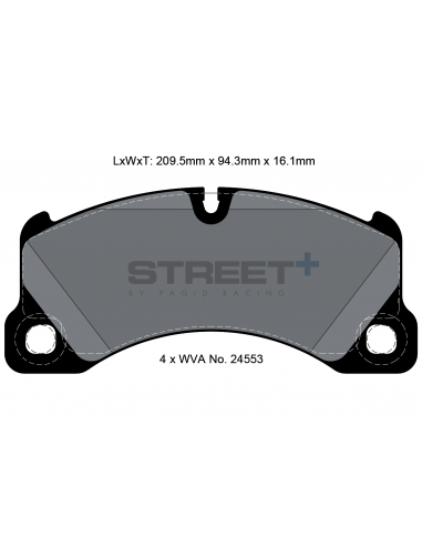 Pastillas Pagid Street+ Volkswagen Touareg 7L delanteras (Tipo 4)
