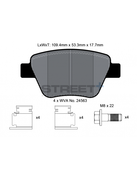 Pastillas Pagid Street+ Skoda Octavia 1Z traseras (Tipo 2)