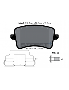 Pastillas Pagid Street+ Audi RS6 C7 traseras