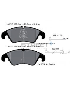 Pastillas Pagid Street+ Audi Q5 8R delanteras