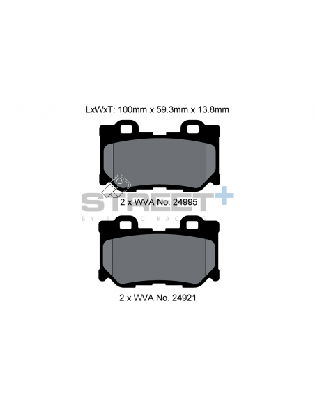Pastillas Pagid Street+ Infiniti FX37/FX50 traseras