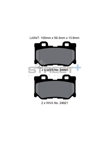 Pastillas Pagid Street+ Nissan 370Z traseras