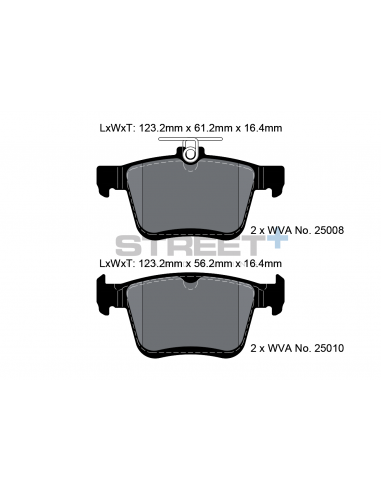 Pastillas Pagid Street+ Volkswagen Touran 15- traseras