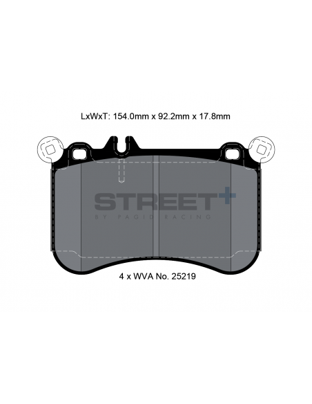 Pastillas Pagid Street+ Mercedes-Benz SLC 43 AMG R172 delanteras