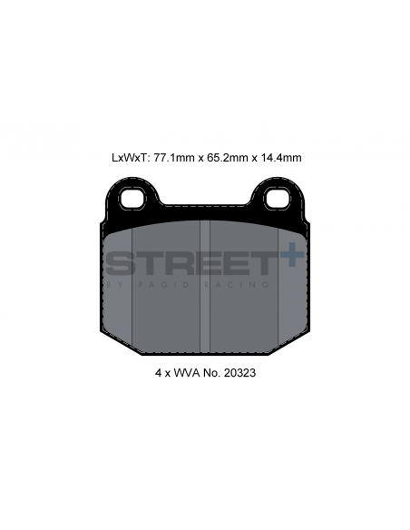 Pastillas Pagid Street+ Alfa Romeo 75 1.8T/2.0 TS/2.4 TD/2.5/3.0 delanteras Pastillas Pagid Street+ Alfa Romeo 75 1.8T/2.0 TS/2.4 TD/2.5/3.0 delanteras