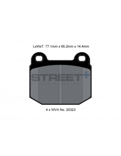 Pastillas Pagid Street+ Alfa Romeo Alfetta 2.5 GTV6 80-83 delanteras