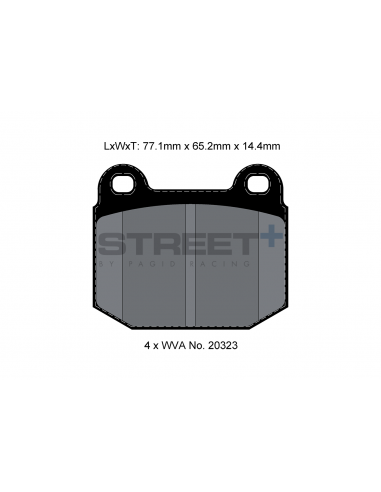 Pastillas Pagid Street+ Opel Rekord C 1.7/1.9 Sprint delanteras
