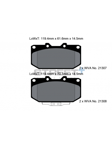 Pastillas Pagid Street+ Subaru Impreza GC/GF delanteras (Tipo 4)