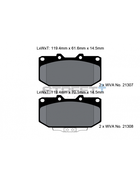 Pastillas Pagid Street+ Subaru Impreza GD/GG delanteras (Pinza Sumitomo)
