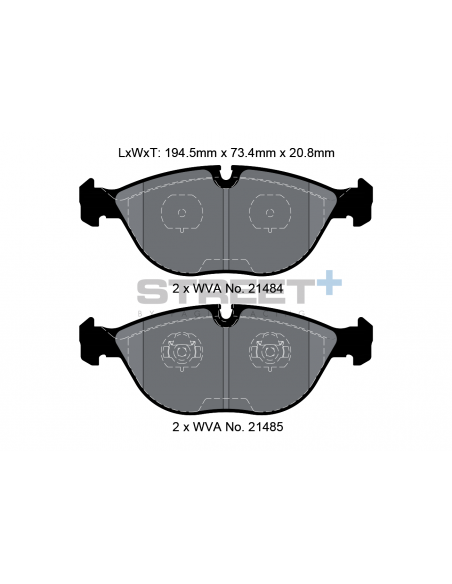 Pastillas Pagid Street+ Mercedes-Benz Clase E W211 delanteras (Con paquete sport)(Pinza Ate)