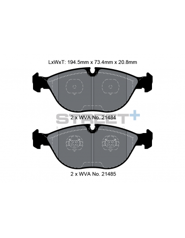 Pastillas Pagid Street+ Volkswagen Passat 3B 4.0 W8 delanteras