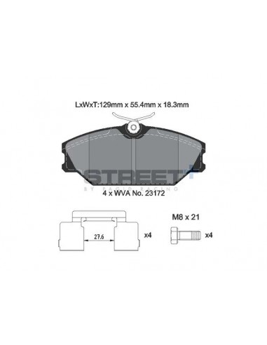 Pastillas Pagid Street+ Renault Megane I delanteras (Tipo 1)