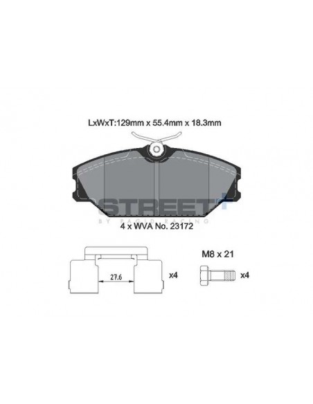 Pastillas Pagid Street+ Renault Megane Scenic delanteras (Tipo 1) Pastillas Pagid Street+ Renault Megane Scenic delanteras (Tipo 1)
