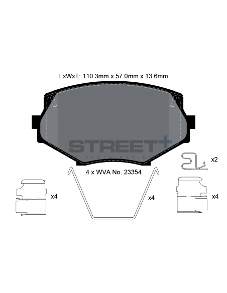 Pastillas Pagid Street+ Mazda MX-5 NB delanteras