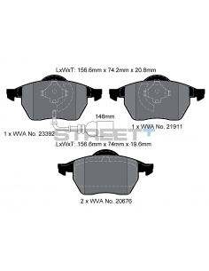 Pastillas Pagid Street+ Audi A8/S8 4D delanteras (Tipo 2)