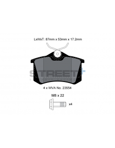 Pastillas Pagid Street+ Skoda Octavia 5E incl. RS traseras