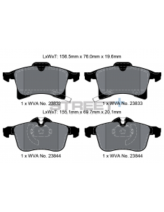 Pastillas Pagid Street+ Opel Astra H exc. OPC delanteras