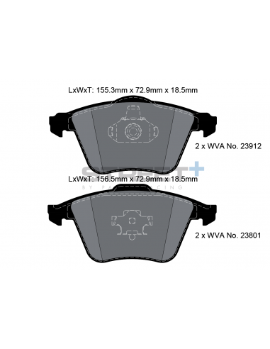 Pastillas Pagid Street+ Saab 9-3 YS3F 02- delanteras (Tipo 2)
