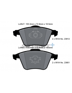 Pastillas Pagid Street+ Volvo V50 delanteras