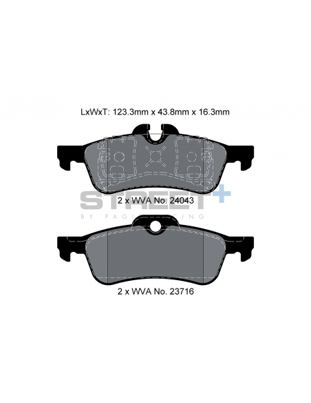 Pastillas Pagid Street+ Honda Civic FK2 Type R traseras