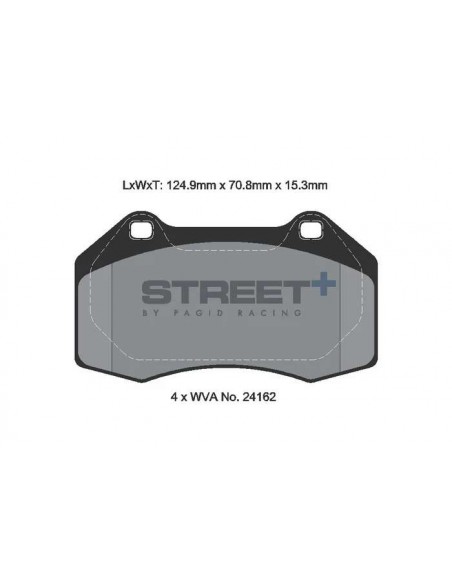 Pastillas Pagid Street+ Opel Corsa E OPC delanteras (Pinza Brembo)