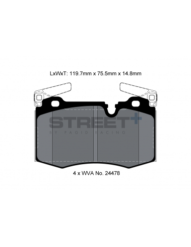 Pastillas Pagid Street+ Mini Roadster R59 delanteras (Pinza Brembo)