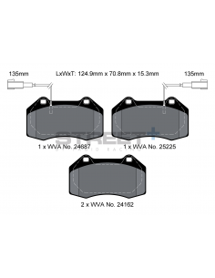 Pastillas Pagid Street+ Alfa Romeo Mito delanteras (Pinzas Brembo)