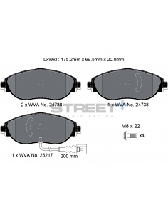 Pastillas Pagid Street+ Skoda Superb 3V delanteras (Tipo 1)