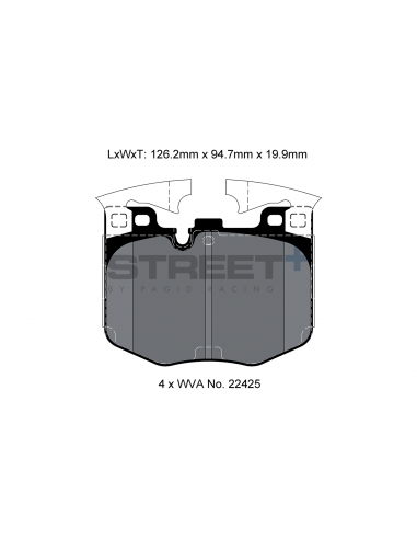 Pastillas Pagid Street+ BMW X3 G01 delanteras