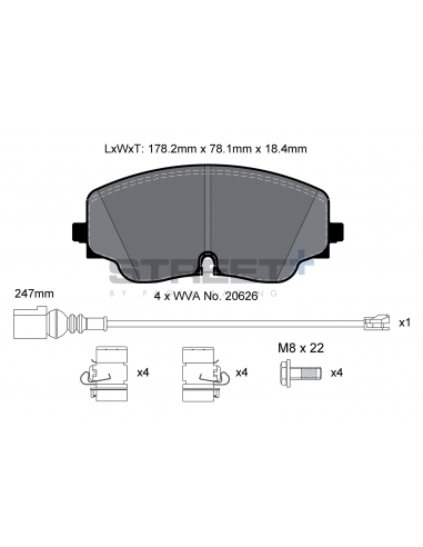 Pastillas Pagid Street+ Volkswagen Tiguan 20- delanteras (Tipo 3)