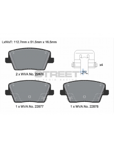 Pastillas Pagid Street+ Hyundai Kona N traseras