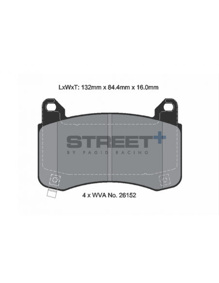 Pastillas Pagid Street+ Tesla Model 3 delanteras (Con Pack Sport)