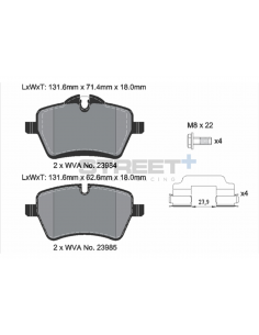 Pastillas Pagid Street+ Mini Cooper/One R56/R57 delanteras (Pinza TRW)(Disco 294mm)