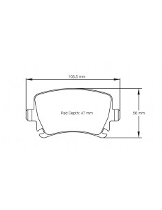 Pastillas Pagid Racing RSL19 Volkswagen Touran 1T traseras (Pinza TRW)