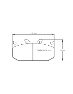 Pastillas Pagid Racing RSL1 Subaru Impreza GC/GF delanteras (Tipo 4)