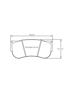 Pastillas Pagid Racing RST1 Porsche 911 992 GT3 R delanteras